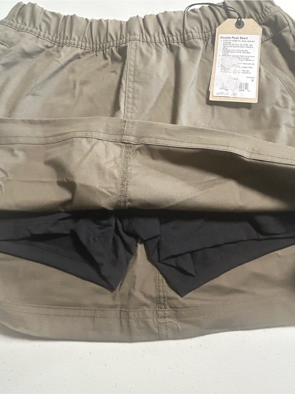 prAna Double Peak New With Tags Skort Women's Size 6 Hiking Skirt Mud Gorpcore - Picture 4 of 11